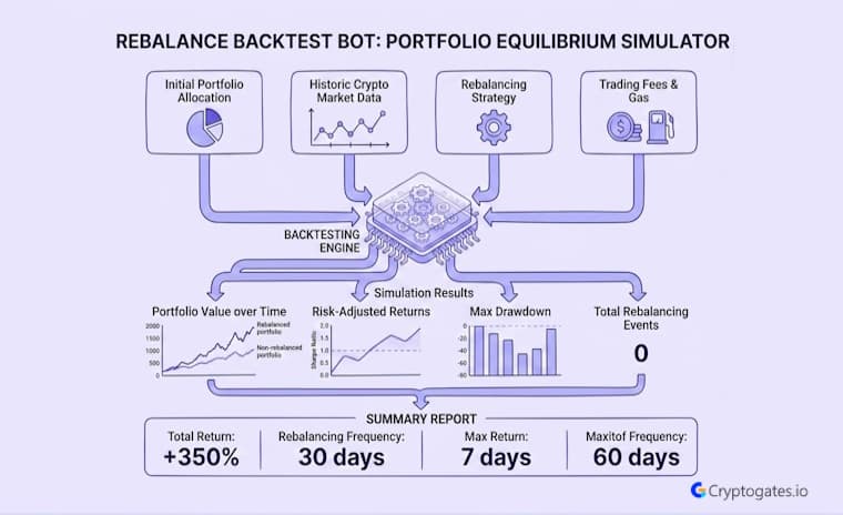 Rebalance Backtest Bot: Portfolio Equilibrium Simulator | CryptoGates